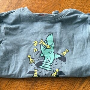 Cat & Jack Boys Blue Shark Chess Kids T-Shirt